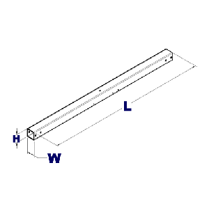 Cross Member, 3" X 2" X 63.5", Straight With Diagonal Holes