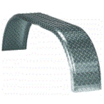 Trailer Fender, Material: Diamond Plate Aluminum, 65"L x 10"W x 18"H, Thickness: ", Fits: 13" & 14" Wheels, Brand: CE Smith Co, Sold as a pair
