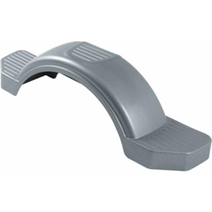 Trailer Fender, Material: Plastic, Color: Silver, 37.5"L x 8.75"W x 9.5"H, Fits: 12" Wheels, Brand: CE Smith Co, Sold as each