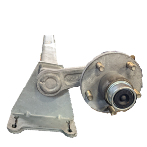 Torsion Axle, 1,500 lb Capacity, 42.32" Frame Center, 53" Hub Face, 46.07" Outside Bracket, 28* Down Starting Angle, Galvanized, Manufactured by Karavan