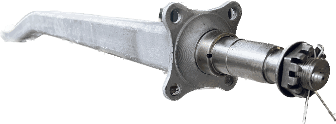 3,500# Galvanized Trailer Axle, 89" Hub Face, 94" Oal. 2" Square V-Style Tube