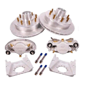 Kodiak Disc Brakes, 13" Integral Rotor/Hub Style, Dac Coating 8 X 6.5" Bolt Pattern, 7K Capacity, With 1/2" Studs, Pair (K71-2H-133-7-8-DDD)