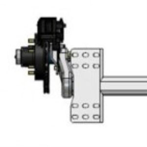 Torsion Axle, 3,700 lb Capacity, 74" Frame Center, 91.25” Hub Face, 80” Outside Bracket, 25* Down Angle, Galvanized, Load Rite OEM Axle, Includes Disc Brakes