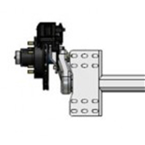Torsion Axle, 3,700 lb Capacity, 74" Frame Center, 91.25" Hub Face, 80" Outside Bracket, 32* Down Angle, Galvanized, Load Rite OEM Axle, Load Rite OEM Axle