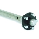 2,000# Galvanized Trailer Axle, 69" Hub Face, 58" Spring Center, 1.5" Square With Hubs. Load Rite Oem Axle (49527A)
