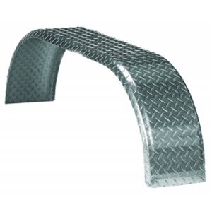 Trailer Fender, Material: Diamond Plate Aluminum, 73"L x 9.25"W x 20.25"H, Thickness: ", Fits: 15" & 16" Wheels, Brand: Load Rite, Sold as each
