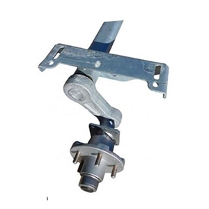 Torsion Axle, 1500 lb Capacity, 45” Frame Center, 59” Hub Face, 48.9” Outside Bracket, 28* Down Angle, Galvanized, Manufactured by Knott, Fits Load Rite PWC & 14F / 16F Series Models.