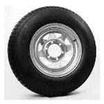 Karrier KR35 St225/75 15", LR:D/8-Ply, 6-Lug Galvanized Spoke Radial Trailer Tire & Wheel *Bead Balanced*  (Load Rite # 6100.83AR)(32599)