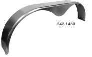 Trailer Fender, Material: Galvanized, 68"L x 10"W x 18"H, Thickness: 16g, Fits: 13" - 15" Wheels, Brand: Continental, Sold as each