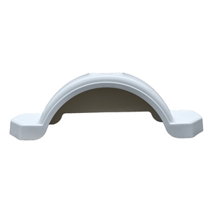 Trailer Fender, Material: Plastic, Color: White, 30" Inside L - 43.4" Outside L x 9.7" Bottom W - 8" Top W x 12.75"H, Fits: 13" & 14" Wheels, Brand: Horizon Global, Sold as each