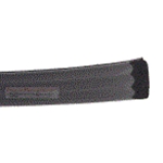 Ribbed Foam Seal, 3/16"w x 3/8"h x 50' w/Tape - Black (Snowmobile Trailer Cap Front Access Window Seal)